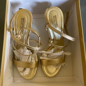 Michael Kors Metallic Gold Sandals
